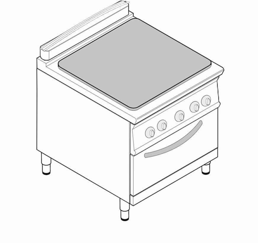 Плита с духовым шкафом tecnoinox pfs70e7