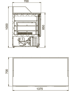 Стол холодильный Polair TMi3GNpizza-G